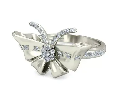 Women Ring  Render 3dm STL OBJ FBX Details 3D print model 105