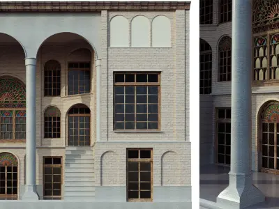 islamic arabic turkish building kitbash vol 1 Low-poly 3D model