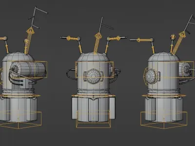 Info Robot Low-poly 3D model