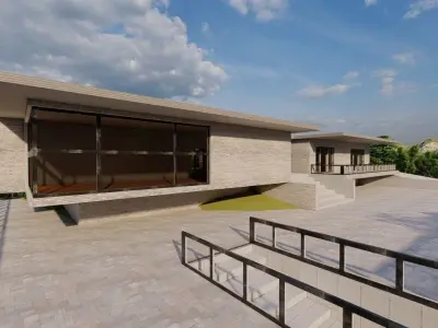 Casa Scene-villa-modern house 3D model 88