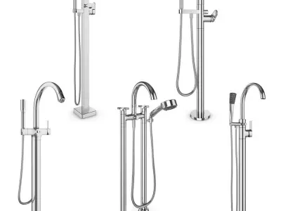 Free standing bath mixers -Ravak -Villeroy Boch -GROHE set 28 3D model