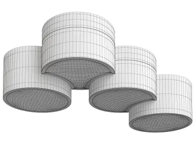 Drum chandelier Low-poly 3D model