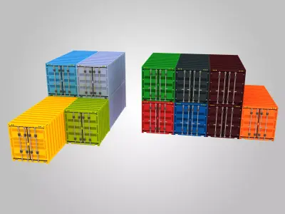 Voxel Shipping Containers Pack