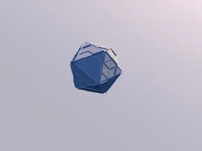 Sci Fi Object No 16 - Pyramid Sphere Torus 2019 Low Poly 3D model
