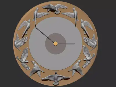  Flying Birds Clock 3D print model
