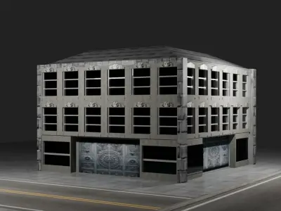 City Buildings Bundle Collection Low-poly 3D model