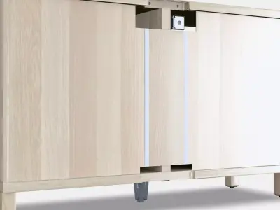 BESTA TV bench with doors 34 Low-poly 3D model