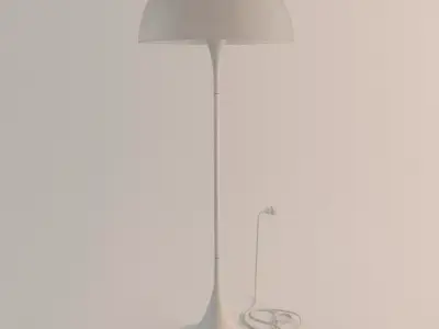 Verner Panton Panthella Floor lamp 3D model