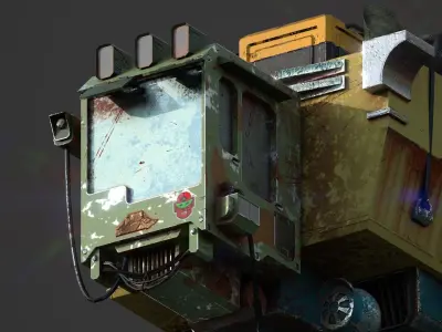 Robot old model  Low-poly 3D model