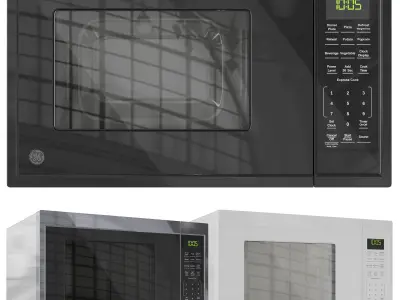 GE Microwave Set 01 3D model