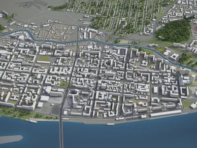 Krasnoyarsk  Low-poly 3D model