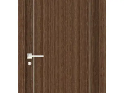 Door-075 wooden door 3D model