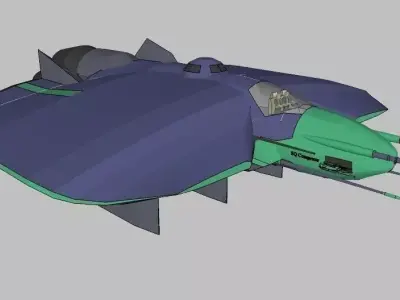 SQ Conqueror - Multirole space combat corvette class with bombs  3D print model