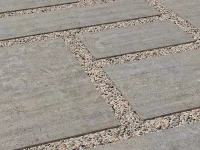 Ground - Rocks Gravel  Low-poly 3D model