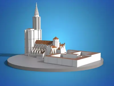 Cathedrale Notre Dame de Strasbourg 3D model