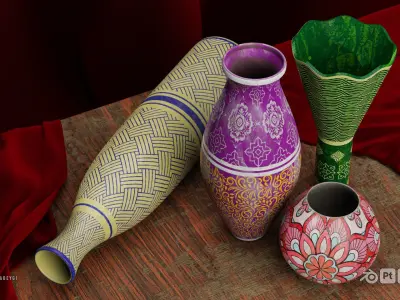 Vase Collection 2 Free 3D model