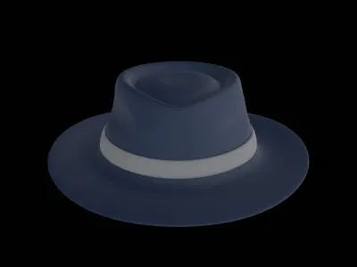 Fedora Hat  Free low-poly 3D model