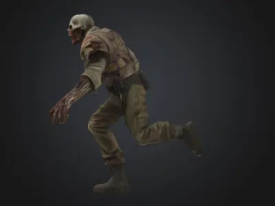 Huge WW2 Zombie 3D model