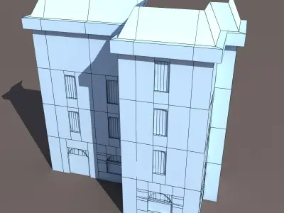 Apartment House 10 Low-poly 3D model