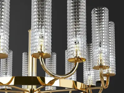 GOLD SEA GLASS CHANDELIER 2 Low-poly 3D model