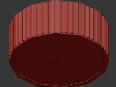 MODERN RIBBED CEILING LIGHT 3D model