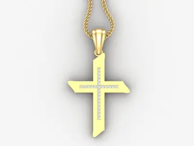 Cross Light Gold 4CP068 3DM STL 3D model