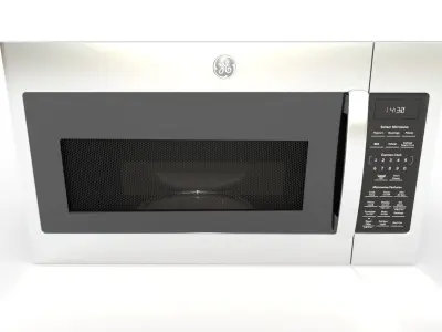 GE Over-the-Range Sensor Microwave Oven 3d Model Stainless Steel 3D model
