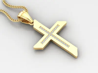 Cross Light Gold 4CP068 3DM STL 3D print model