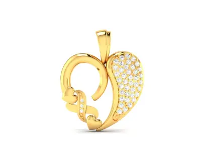 Solitaire Heart Pendants  3D print model