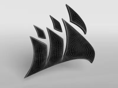 Corsair Logo v1 004 Free low-poly 3D model