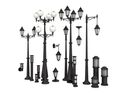 Street Light Pole Low-poly 3D model