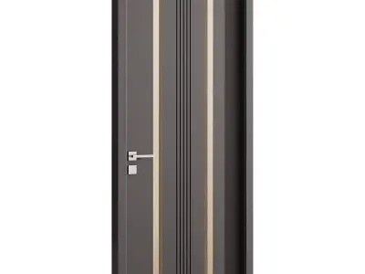 Interior door 20 Low-poly 3D model