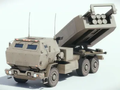M142 HIMARS High Mobility Artillery System Low-poly 3D model