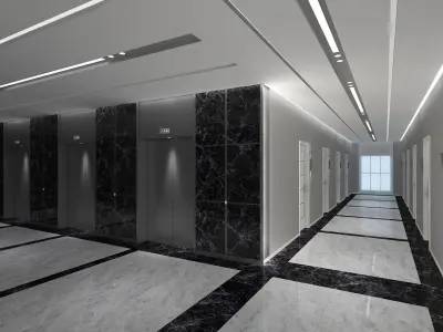 Hotel Corridor 3D model