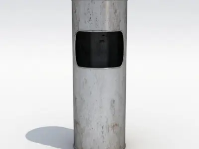 Street trash can - 11 3D model