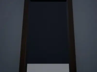 Wooden Door with Frame 3D model
