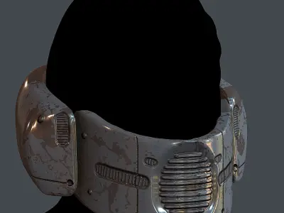 Gas mask helmet 3d model scifi Low-poly 3D model Low-poly 3D model