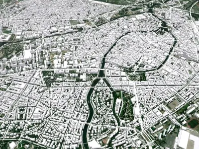 Cityscape  Strasbourg France 3D model