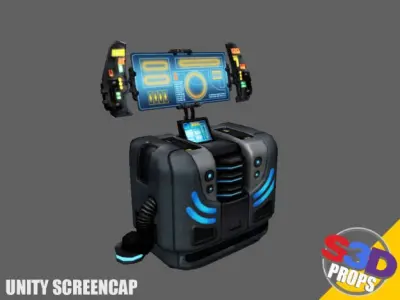 Sci-Fi Control Panel by S3D Low-poly 3D model