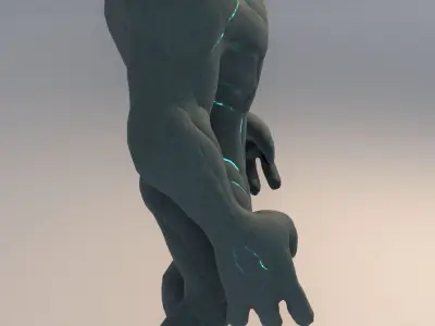 Alien Sentinel Low-poly 3D model