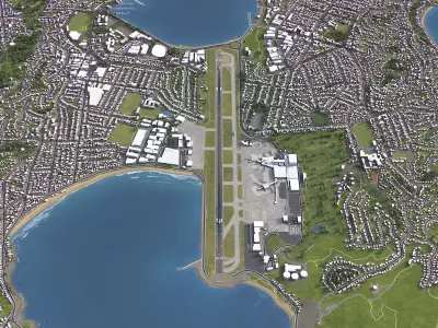 Wellington - Airport - WLG Low-poly 3D model