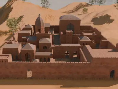 Desert Fortress 3D model