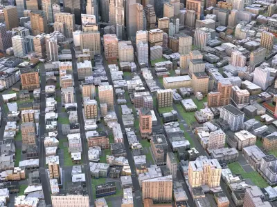 City 62 Low-poly 3D model