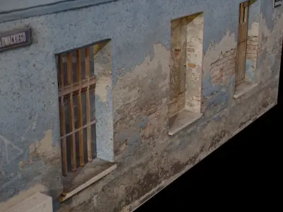 Derelict Wall-6 Low-poly 3D model