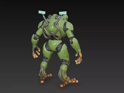 Cyber Frog Mk-III - Recon Amphibian Mecha 3D Model 3D print model