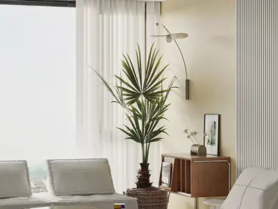 Warm and cozy indoor scene 3D model
