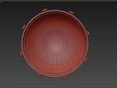 Iron Brazier Low-poly 3D model