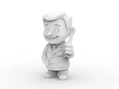 Cartoon Dentist 3D Printable 3D print model