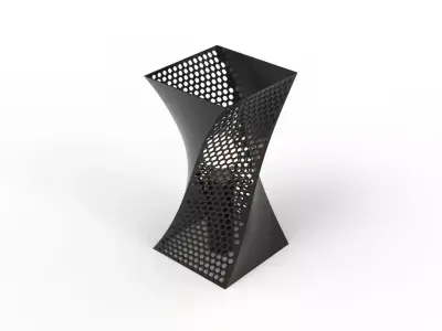 Futuristic Twisted Lamp 3D model