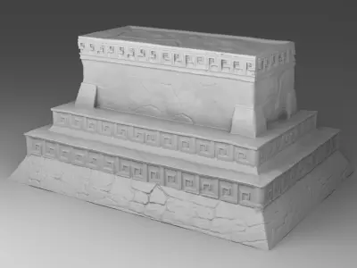 Large temple of Maya 3D print model